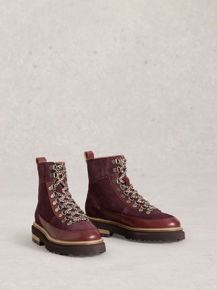 White Stuff Purple Hiker Boots - Image 2 of 4