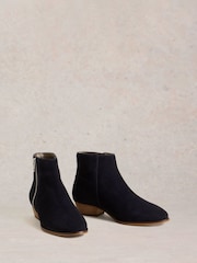 White Stuff Blue Zoe Zip Ankle Boots - Image 2 of 4