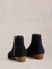 White Stuff Blue Zoe Zip Ankle Boots - Image 3 of 4