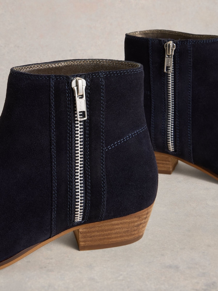 White Stuff Blue Zoe Zip Ankle Boots - Image 4 of 4 White Stuff Blue Zoe Zip Ankle Boots - Image 4 of 4