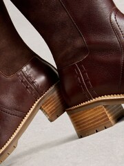 White Stuff Brown Serena Leather Knee High Boots - Image 4 of 4