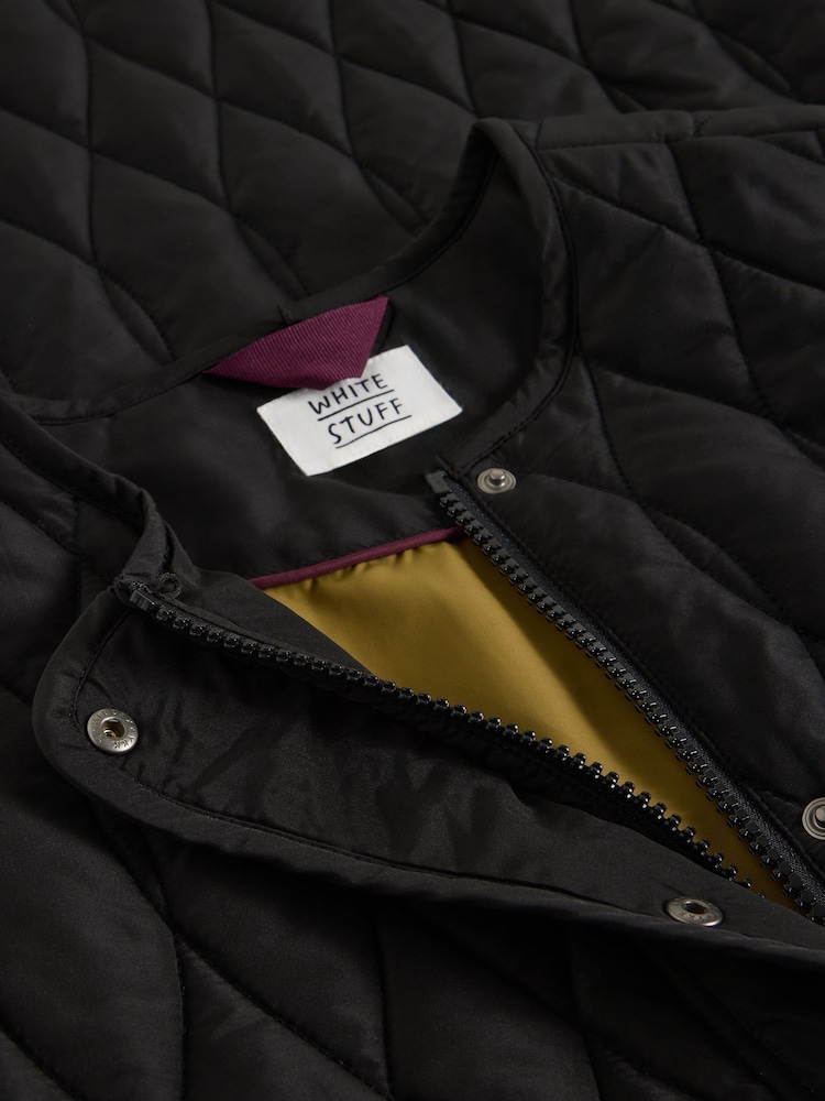 White Stuff Black Nolan Quilted Coat - Image 6 of 6 White Stuff Black Nolan Quilted Coat - Image 6 of 6