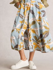 White Stuff Blue Hazel Bias Cut Dress - Image 4 of 6