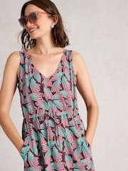 White Stuff Pink Heidi Jersey Dress - Image 4 of 6