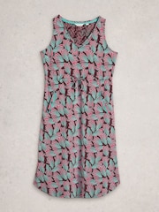 White Stuff Pink Heidi Jersey Dress - Image 5 of 6