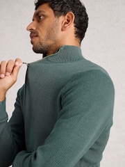 White Stuff Green Attadale Funnel Neck Jumper - Image 4 of 6