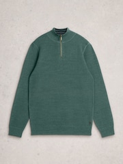 White Stuff Green Attadale Funnel Neck Jumper - Image 5 of 6