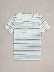 White Stuff Blue Abbie Mix T-Shirt - Image 5 of 6