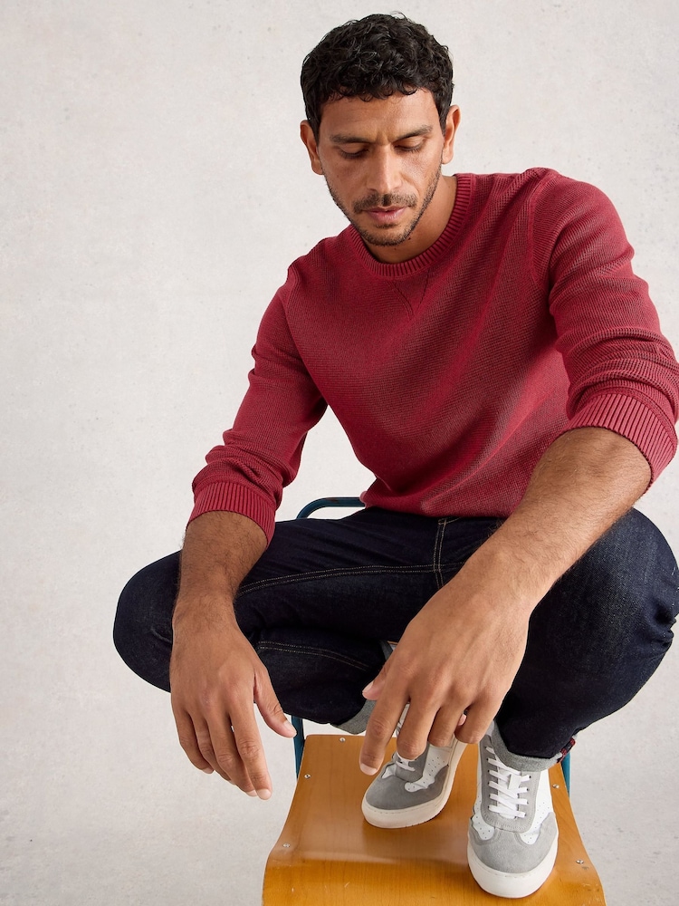 White Stuff Red Attadale Crew Neck Jumper - Image 2 of 6 White Stuff Red Attadale Crew Neck Jumper - Image 2 of 6