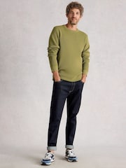 White Stuff Green Attadale Crew Neck Jumper - Image 1 of 6