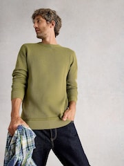 White Stuff Green Attadale Crew Neck Jumper - Image 2 of 6