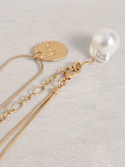 White Stuff Gold Pearl Pendant Layered Necklace - Image 2 of 2