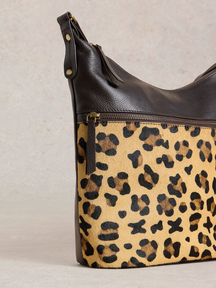 White Stuff Brown Fern Leather Cross-Body Bag - Image 5 of 5