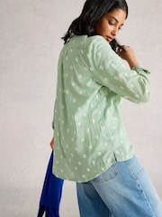 White Stuff Green Sophie Cotton Shirt - Image 3 of 5