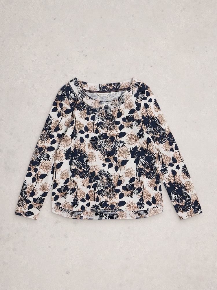 Natural - White Stuff Weaver Long Sleeve T-Shirt - Imagem 1 de 2