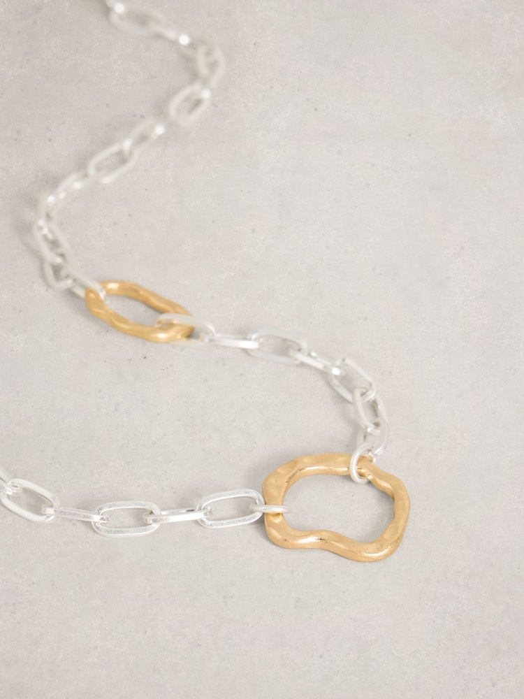 White Stuff Metallic Textured Chain Necklaces - Image 2 of 2