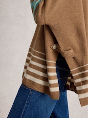 White Stuff Natural Side Slit Thrown On Poncho - Image 4 of 6