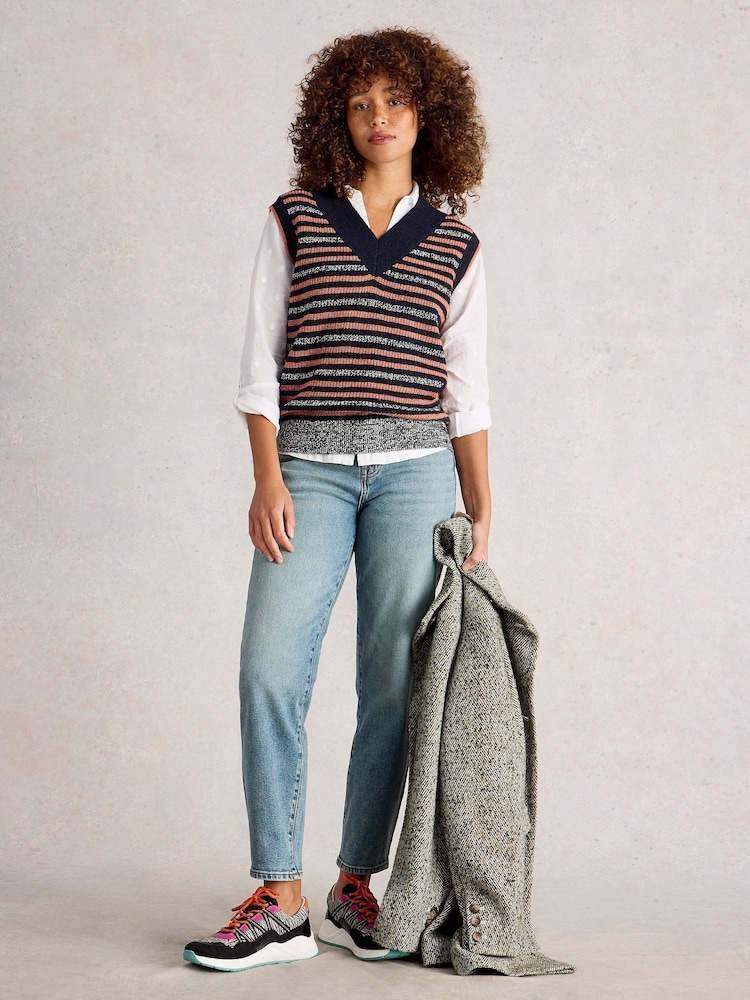 White Stuff Blue Meg Stripe Tank - Image 1 of 6