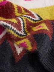 White Stuff Pink Alice Abstract Jumper - Image 6 of 6