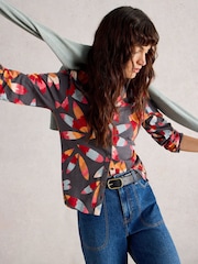 White Stuff Grey Annie Jersey Shirt - Image 3 of 6