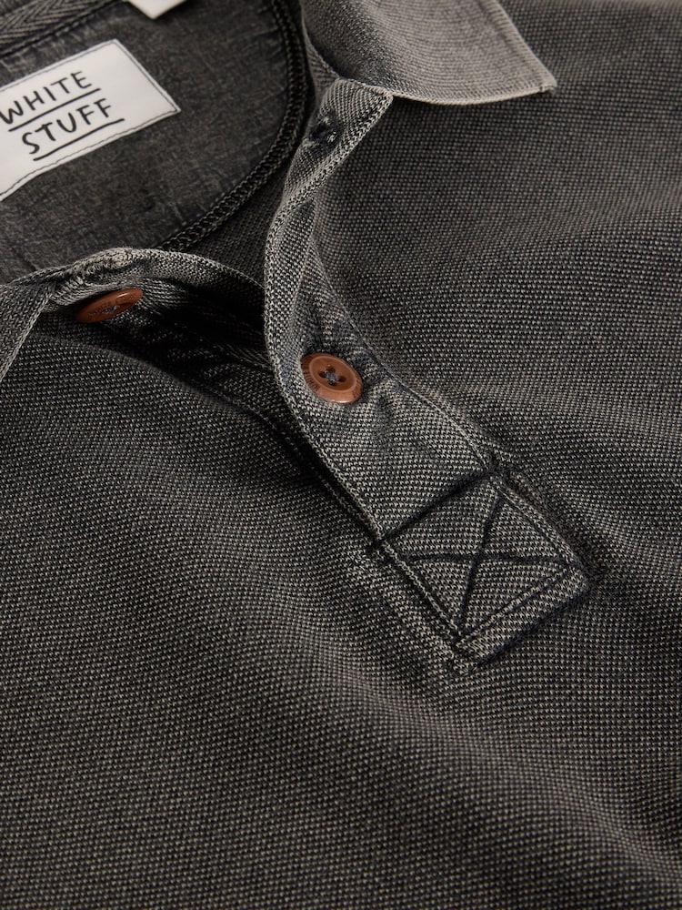 White Stuff Black Utility Polo Shirt - Image 2 of 2