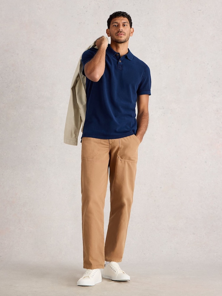 White Stuff Blue Utility Polo Shirt - Image 1 of 6