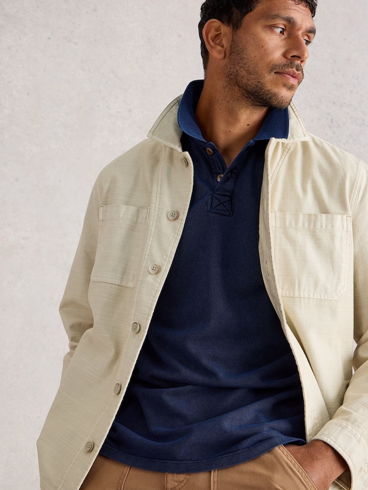 White Stuff Blue Utility Polo Shirt - Image 2 of 6