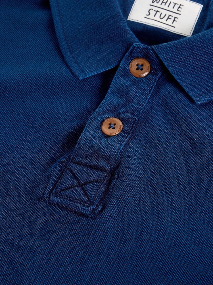 White Stuff Blue Utility Polo Shirt - Image 6 of 6