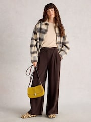 White Stuff Brown Sasha Wide Leg Trousers - Image 1 of 6