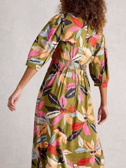 White Stuff Green Lucy Midi Dress - Image 2 of 6