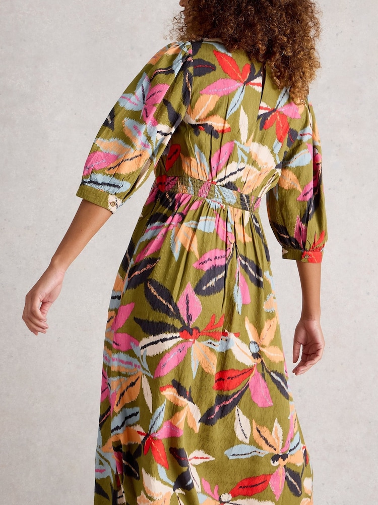 White Stuff Green Lucy Midi Dress - Image 2 of 6