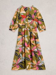 White Stuff Green Lucy Midi Dress - Image 5 of 6