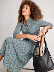 White Stuff Blue Rua Jersey Shirt Dress - Image 4 of 6