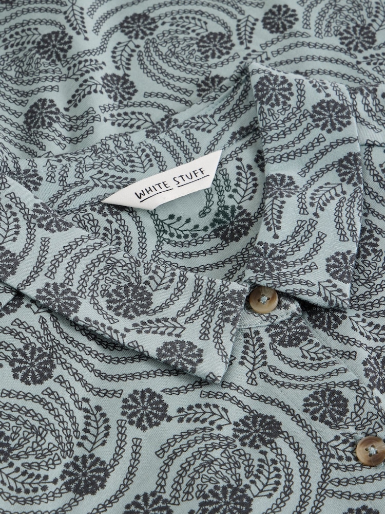 White Stuff Blue Rua Jersey Shirt Dress - Image 6 of 6