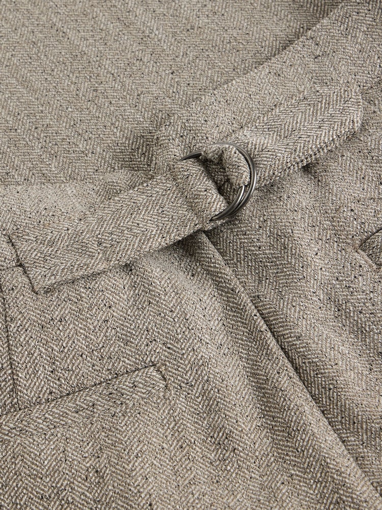 White Stuff Grey Sasha Wide Leg Tweedy Trousers - Image 6 of 6