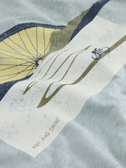 White Stuff Blue Abersoch Graphic Print Bike Sun T-Shirt - Image 6 of 6
