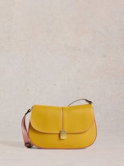 White Stuff Yellow Silvy Lock Cross-Body Bag - Image 1 of 5