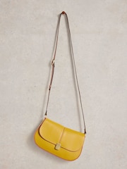 White Stuff Yellow Silvy Lock Cross-Body Bag - Image 3 of 5