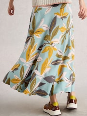 White Stuff Blue Hope Bias Cut Maxi Skirt - Image 4 of 7