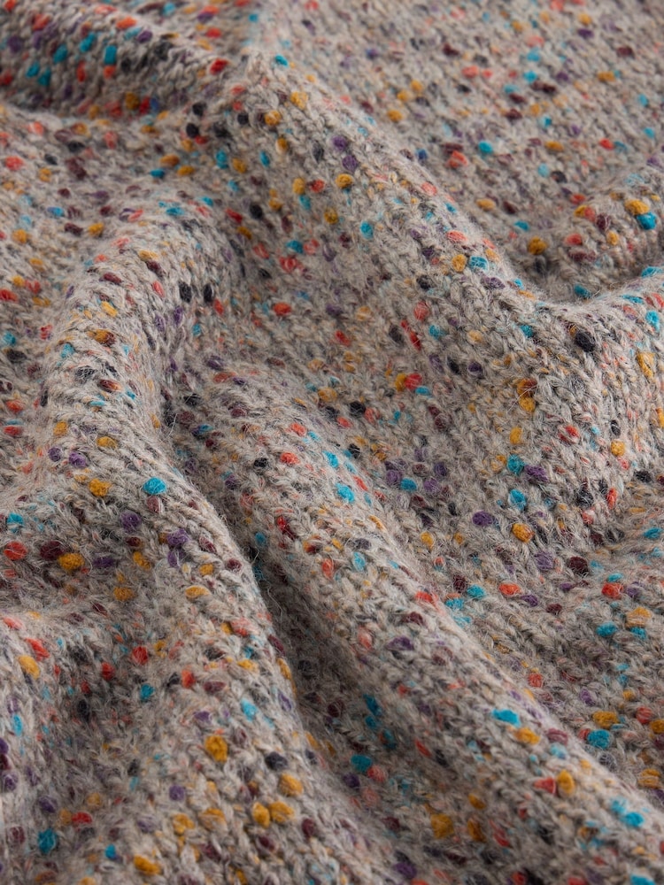 White Stuff Natural Texture V-Neck Jumper - Image 6 of 6