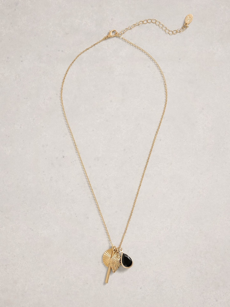 White Stuff Gold Multi Cluster Necklace - Image 1 of 2