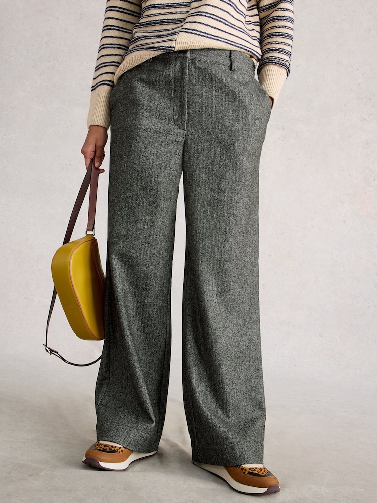 White Stuff Belle Tweedy Hose mit weitem Bein - Bild 1 von 6