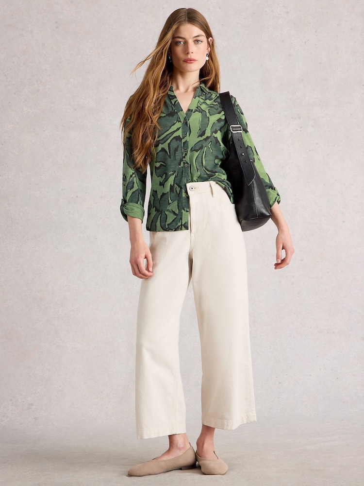 White Stuff Green Annie Jersey Shirt - Image 1 of 6 White Stuff Green Annie Jersey Shirt - Image 1 of 6