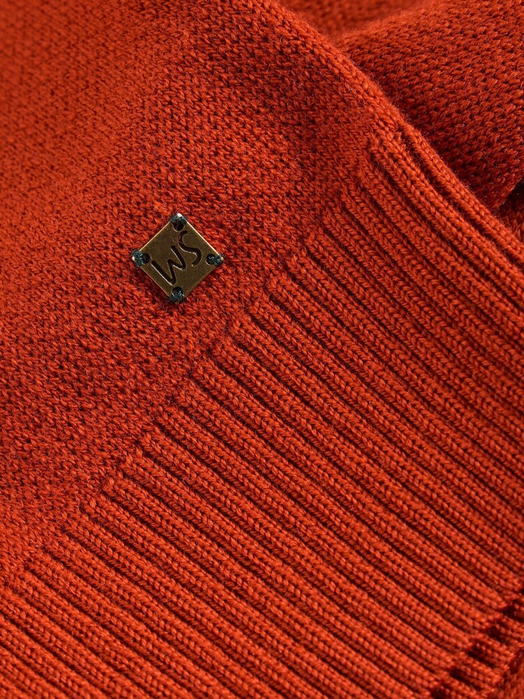 White Stuff Orange Newport Merino Funnel Jumper - Image 6 of 6