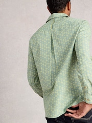White Stuff Green Finsbury Batik Print Shirt - Image 2 of 6