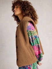 White Stuff Brown Borg Gilet - Image 2 of 6