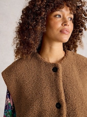 White Stuff Brown Borg Gilet - Image 4 of 6