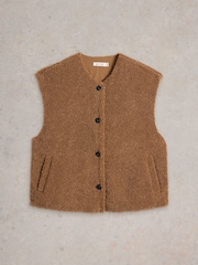 White Stuff Brown Borg Gilet - Image 5 of 6