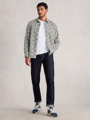 White Stuff Blue Salcombe Fish Print Shirt - Image 1 of 6