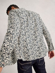 White Stuff Blue Salcombe Fish Print Shirt - Image 3 of 6